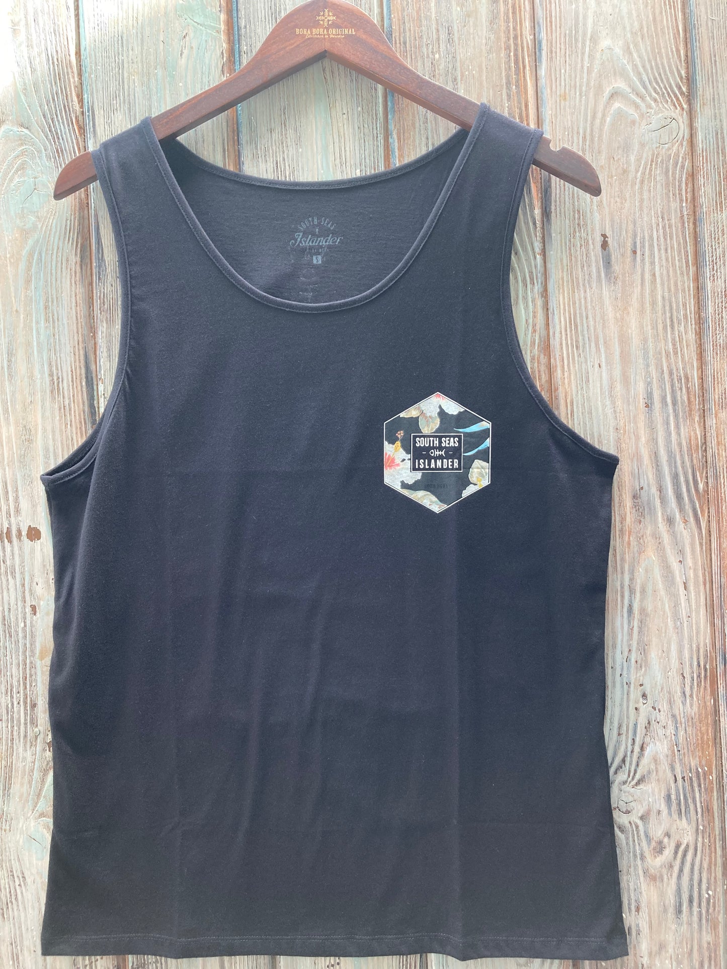 HIBISCUS WHITE MEN TANK TOP